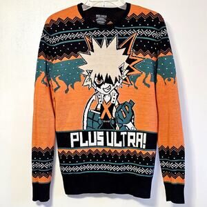 Exclusive Retro Bakugo Sweater - My Hero Academia Plus Ultra XS Holiday Chic